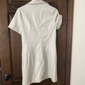 Shirt leather mini dress